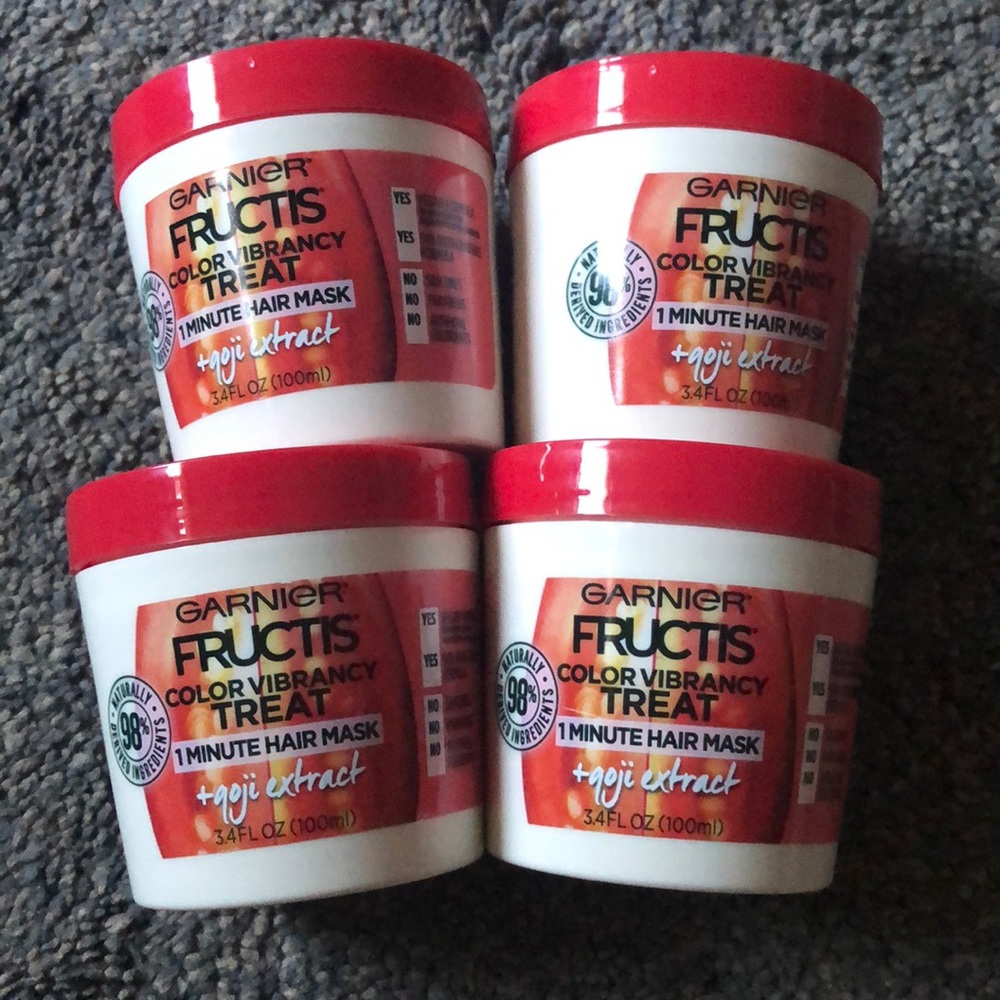 Garnier Fructis Color Vibrancy Treat Hair Mask Goji set of 4